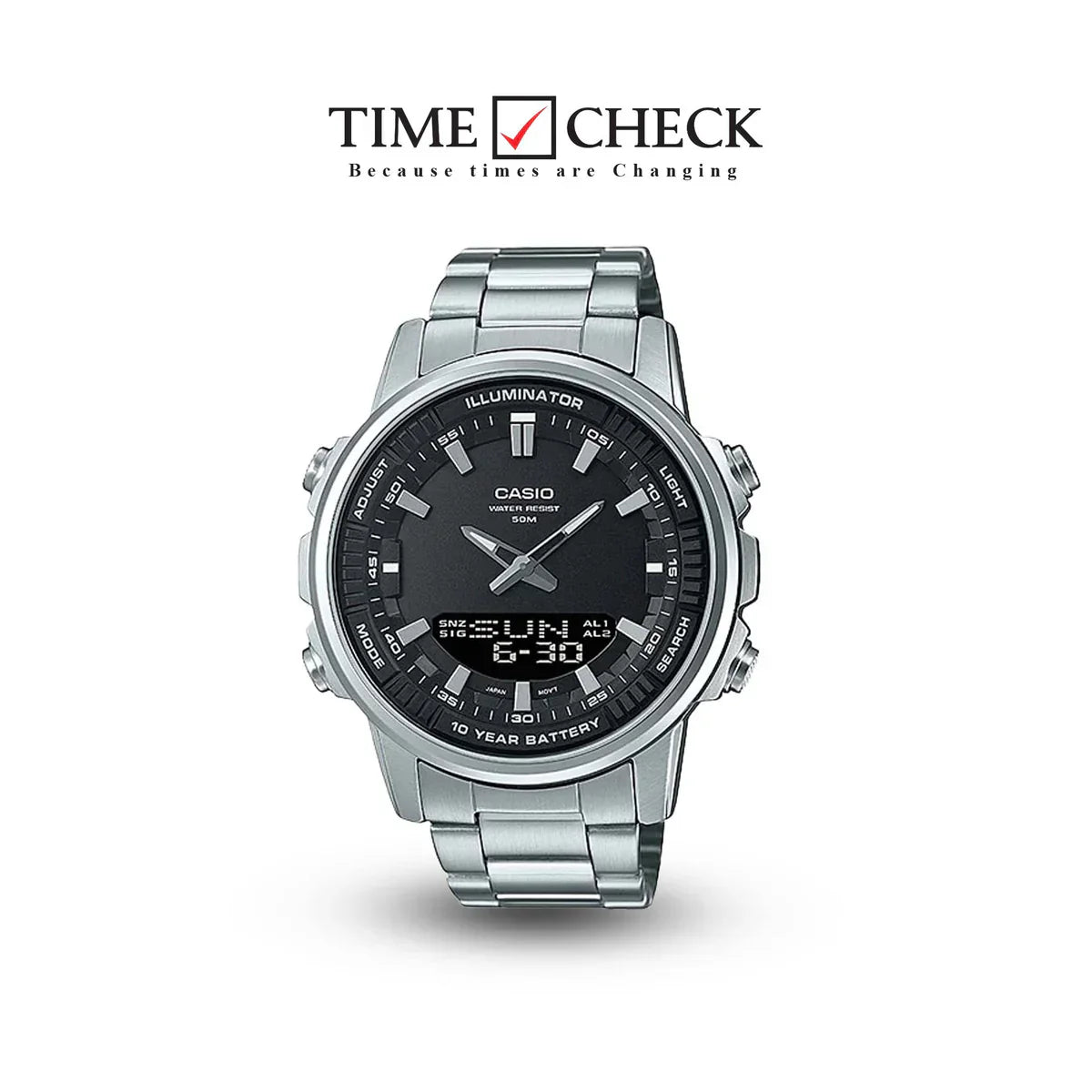 Casio AMW-880D-9AVDF Men’s-Digital Stainless Steel Watch